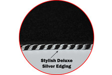 Deluxe Tailored Carmats fits Peugeot 107 2005 - 2014, 4pc set, 1 clips