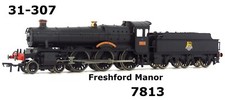 Bachmann 31-307 Manor Class 7813 Freshford Manor In BR Black Livery Early Crest