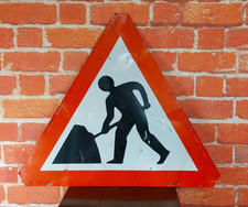 Vintage Sign Roadworks  Men At