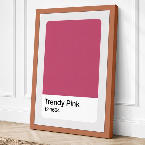Trendy pink swatch minimalist - trendy,