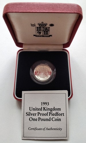 1993 silver proof piedfort 1 - piedfort, £1