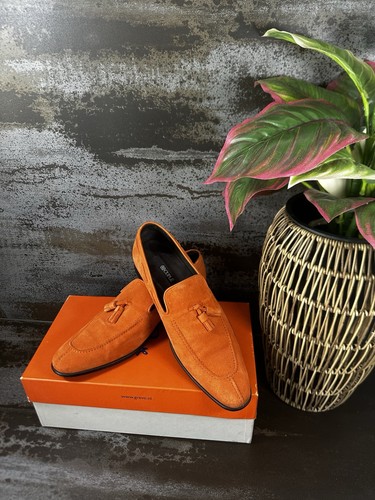 Cuple orange suede - orange, tassel