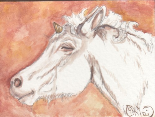 Aceo original watercolor - watercolor, art
