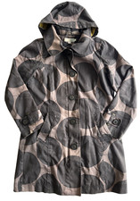 Boden Womens Rainy Day Mac Trench Jacket Coat, Size 12R, Polka Dot, Fleece Lined