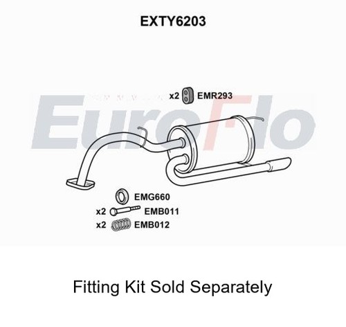 Rear muffler silencer insert - rear,