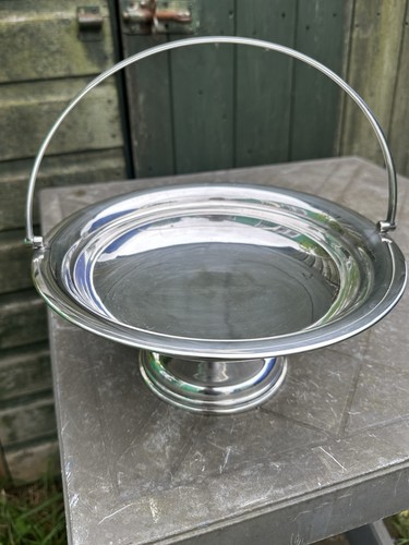 Vintage silver plate - plate, pedestal