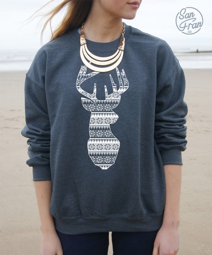 Reindeer jumper top - *,