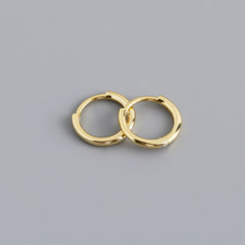9CT GOLD SLEEPER HOOP EARRINGS - Sizes: 12mm / 14mm / 18mm / 25mm / 30mm (PAIRS)