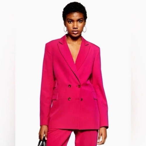 Topshop pink double breasted - topshop,