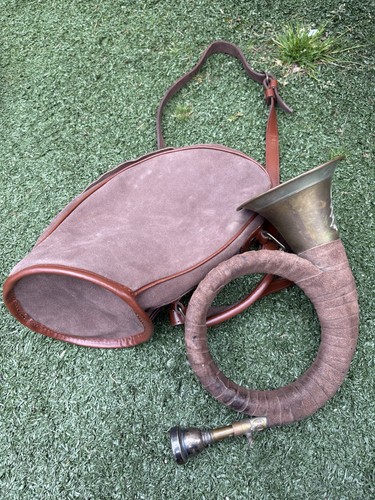 Vintage brass hunting - horn, fox