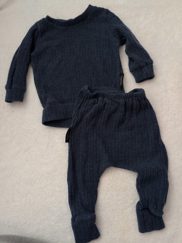 Navy blue rib loungewear - loungewear, set
