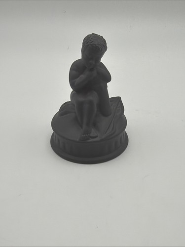 Wedgwood black basalt seated - basalt,