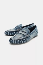 Zara Blue Denim Slip-On Loafer