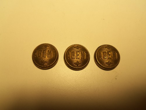 Agent railroad uniform button - railroad,