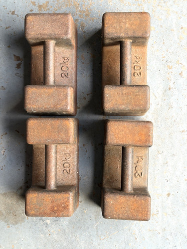20kg cast steel weights - 4x,