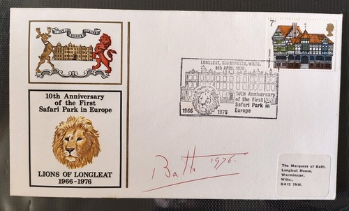1976 fdc lions longleat - 1976,