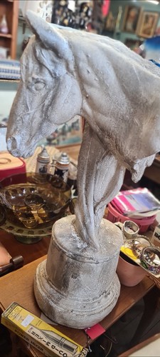 Horse head bust - sculpture,