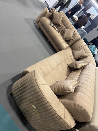 Luxury suede corner - suede, sofa