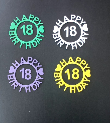 Circular happy birthday die - circular,