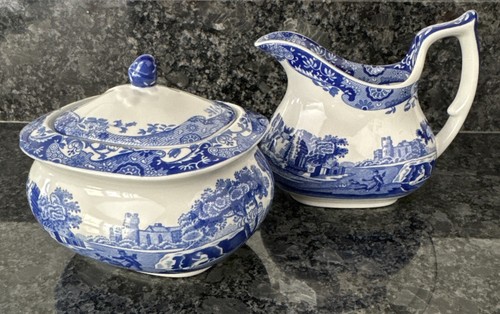 Spode blue italian milk jug - spode,