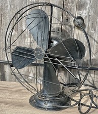 Vintage GEC Oscillating Desk Fan. Working Order. 16” Blades. 