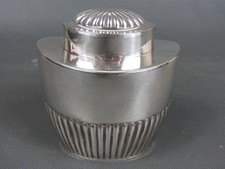 Antique silver plated oval