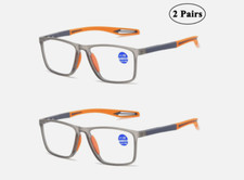 2x Mens Womens Anti-blue Light Square Reading Glasses 1.0 1.5 2.0 2.5 3 3.5 4.0