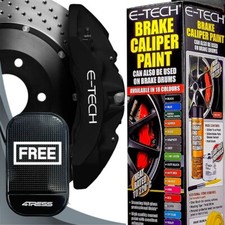 Brake Caliper MATT Black E-Tech Car Engine Bay Block Wheel Hubs Paint Kit. +M