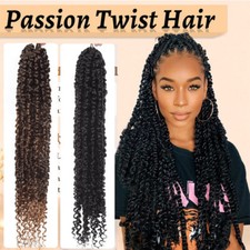 Long Passion Twist Curly Braids Pre Looped Dread Locs Braiding Hair Extensions