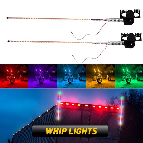 8ft led whip lights - 2x,