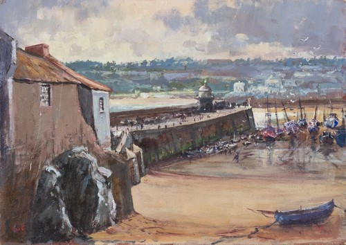 Low tide ives harbour - tide,,