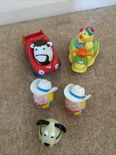 Vintage Playskool Weeble Truck & Scooter with Weebles