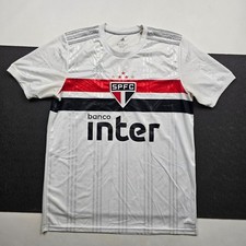Adidas SPFC Sao Paulo soccer   jersey  white 2022 Banco Inter shirt  size L