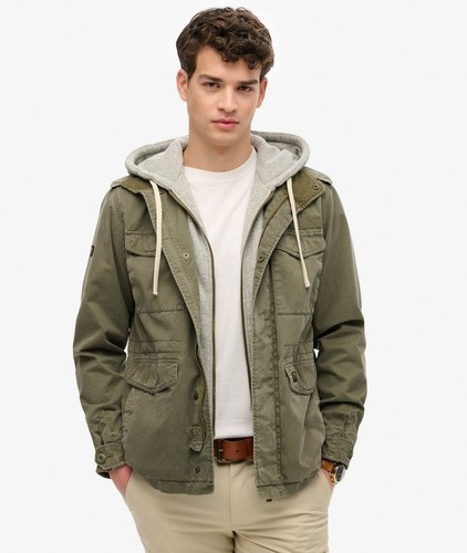 Superdry men green - green/grey, hooded