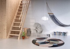 Wooden Staircase Kit Loft Space Saver Stairs Ladder 60cm width Anti-Slip Steps