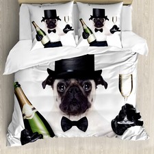 Pug Duvet Cover Celebration