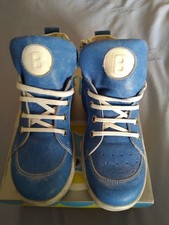 ⭐BNIB Fabulous Little Boy Leather Baseball Boots, Bo-Bell UK10/EU28, Azure Blue