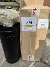 TWIN WALL FLUE PIPE BLACK 5"