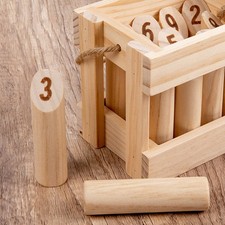 SPORTNOW Molkky Game Wooden