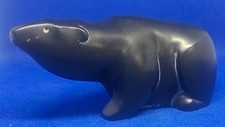 BOMA CANADA INUIT STYLE POLAR BEAR SCULPTURE FIGURINE 4.5" LONG SIGNED