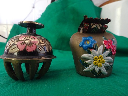 Painted swiss brass cow bell - painted,