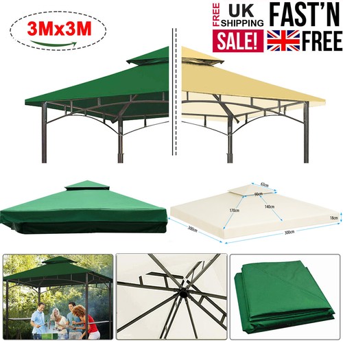 3x3m tier waterproof gazebo - 2-tier,