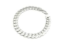 NEW Solid 925 Sterling Silver Curb Chain Mens Boys Bracelets Italian Style Heavy