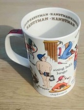NEW Dunoon Handyman Mug By Cherry Denman Fine Bone China Cup Humorous Funny NEW
