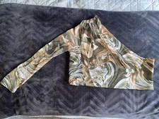 Zara Khaki Abstract Print One Shoulder Top Size 14/16