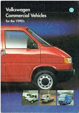 VW POLO/GOLF VAN CADDY TARO TRANSPORTER T4 & LT  1991 FOLD-OUT SALES BROCHURE