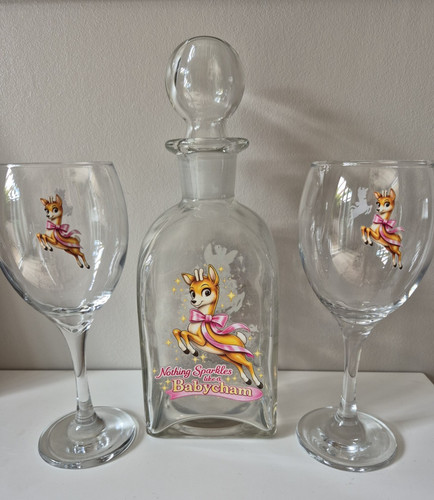 Babycham style glass - , set