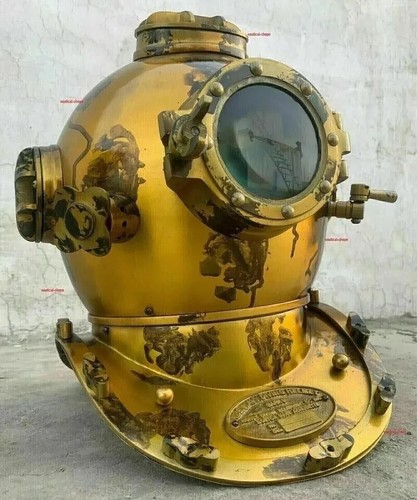 Antique diving helmet navy - us,