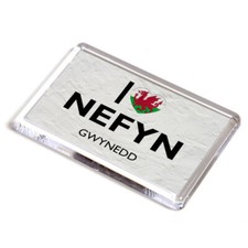 FRIDGE MAGNET - I Love Nefyn, Gwynedd, Wales