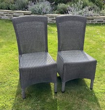 Pair Neptune Havana Lloyd Loom Dining Chairs
